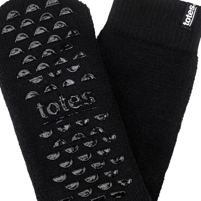 totes toasties® Ladies Thermal Brushed Original Slipper Socks Black Extra Image 4